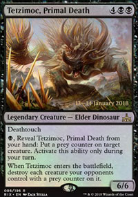 Tetzimoc, Mort primordiale - Prerelease Promos