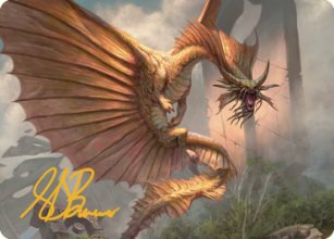 Dragon d'or ancien - Illustration - 