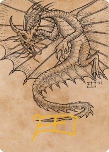 Dragon d'or ancien - Illustration - 