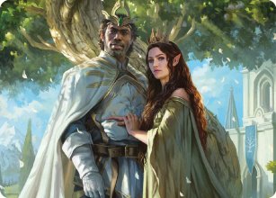 Aragorn et Arwen, poux - Illustration - The Lord of the Rings - Art Series