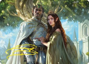 Aragorn et Arwen, poux - Illustration - The Lord of the Rings - Art Series