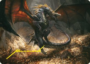 Dragon  la caverne au trsor - Illustration - The Lord of the Rings - Art Series