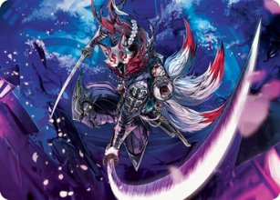 Kitsune blizzard de lames - Illustration - 