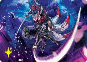 Kitsune blizzard de lames - Illustration - 