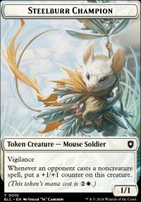 Steelburr Champion Token - Bloomburrow Commander Decks