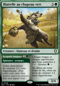 Blairelle au chapeau vert<br>Escapade fongique - Bloomburrow Commander Decks