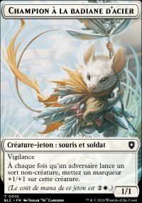 Jeton Champion  la badiane d'acier - Bloomburrow Commander Decks