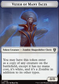 Vizier of Many Faces Token - Aetherdrift Commander Decks