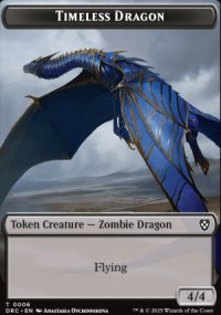 Timeless Dragon Token - Aetherdrift Commander Decks