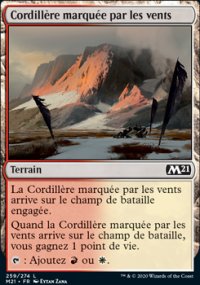 Cordillre marque par les vents - 