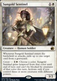 Sentinelle d'or solaire - Planeswalker symbol stamped promos