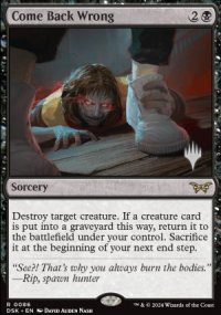 Come Back Wrong - Planeswalker symbol stamped promos