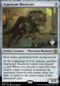 Masticore d'argentum - Planeswalker symbol stamped promos