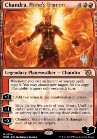 Chandra, balise d'espoir - Planeswalker symbol stamped promos