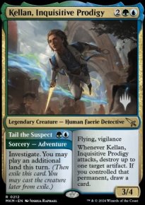 Kellan, prodige curieux<br>Filer le suspect - Planeswalker symbol stamped promos