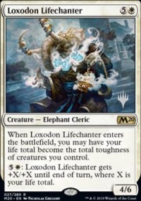 Chantevie loxodon - Planeswalker symbol stamped promos