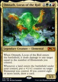 Omnath, Locus du Roulis - Planeswalker symbol stamped promos