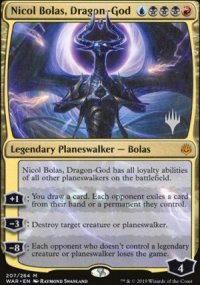 Nicol Bolas, Dragon-dieu - Planeswalker symbol stamped promos