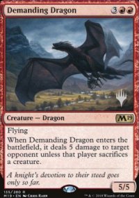 Dragon exigeant - Planeswalker symbol stamped promos