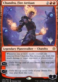 Chandra, artisane de feu - Planeswalker symbol stamped promos