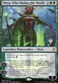 Nissa, celle qui fait trembler le monde - Planeswalker symbol stamped promos