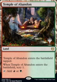 Temple of Abandon - Planeswalker symbol stamped promos