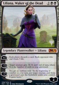 Liliana, veilleuse des morts - Planeswalker symbol stamped promos