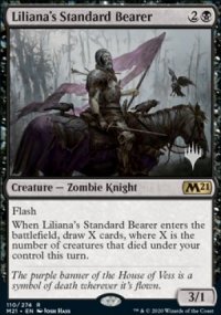 Porte-tendard de Liliana - Planeswalker symbol stamped promos