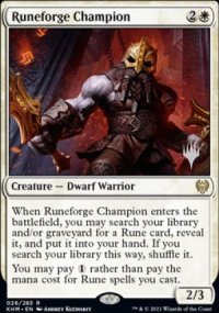 Champion de Forgerune - Planeswalker symbol stamped promos