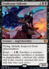 Valkyrie radicatrice - Planeswalker symbol stamped promos