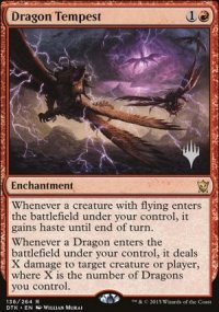 Tempte draconique - Planeswalker symbol stamped promos