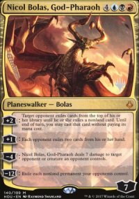 Nicol Bolas, Dieu-Pharaon - Planeswalker symbol stamped promos