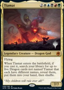 Tiamat - Planeswalker symbol stamped promos