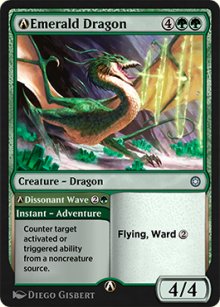 A-Dragon d'meraude<br>A-Onde dissonante - MTG Arena: Rebalanced Cards