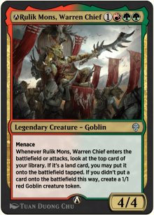 A-Rulik Mons, Warren Chief - MTG Arena: Rebalanced Cards