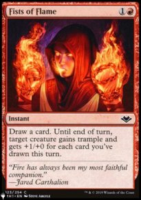 Poings de flammes - The List
