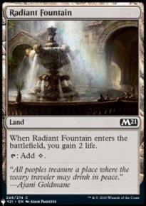 Fontaine radieuse - The List